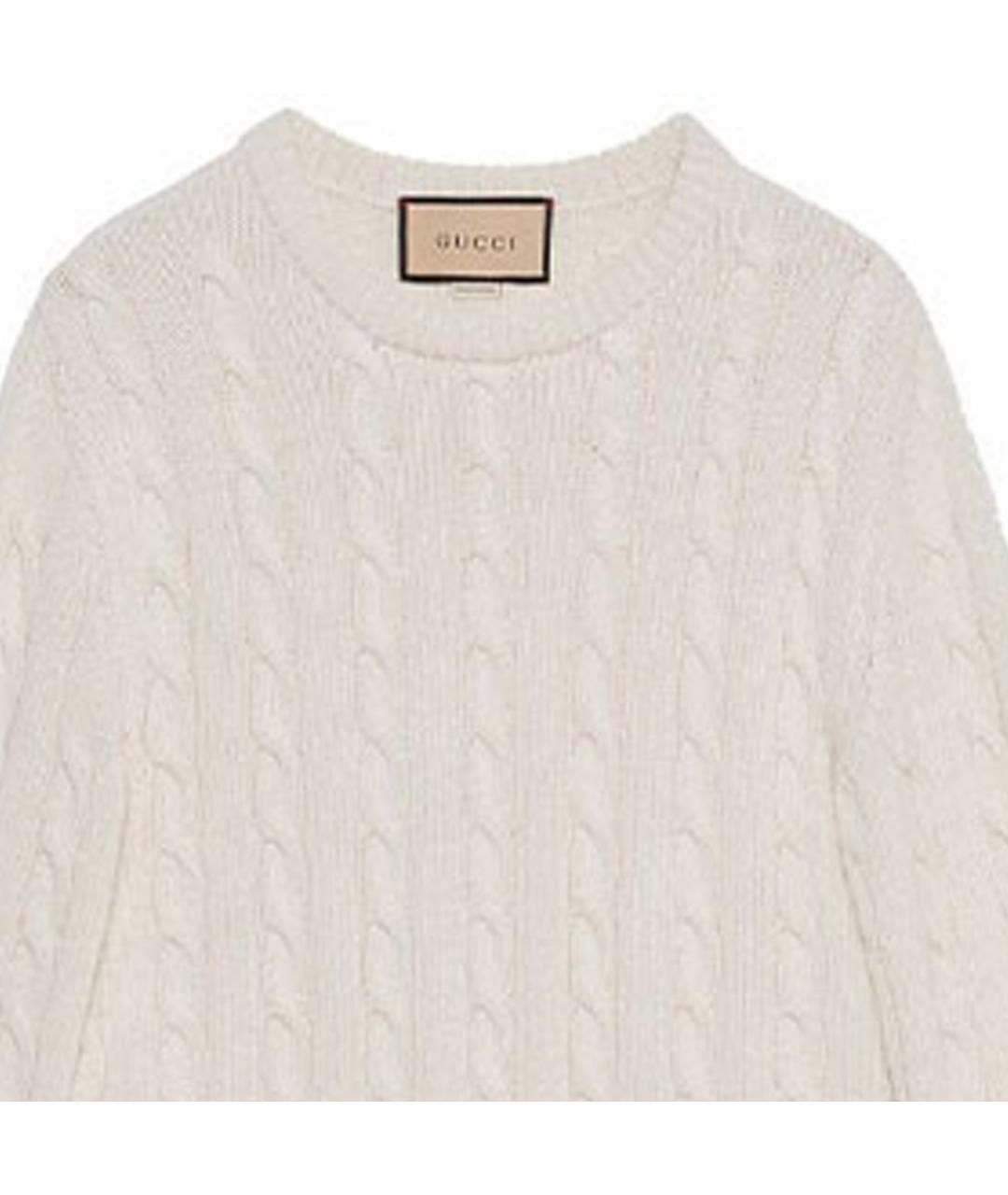 GUCCI Белый кашемировый джемпер / свитер, фото 4