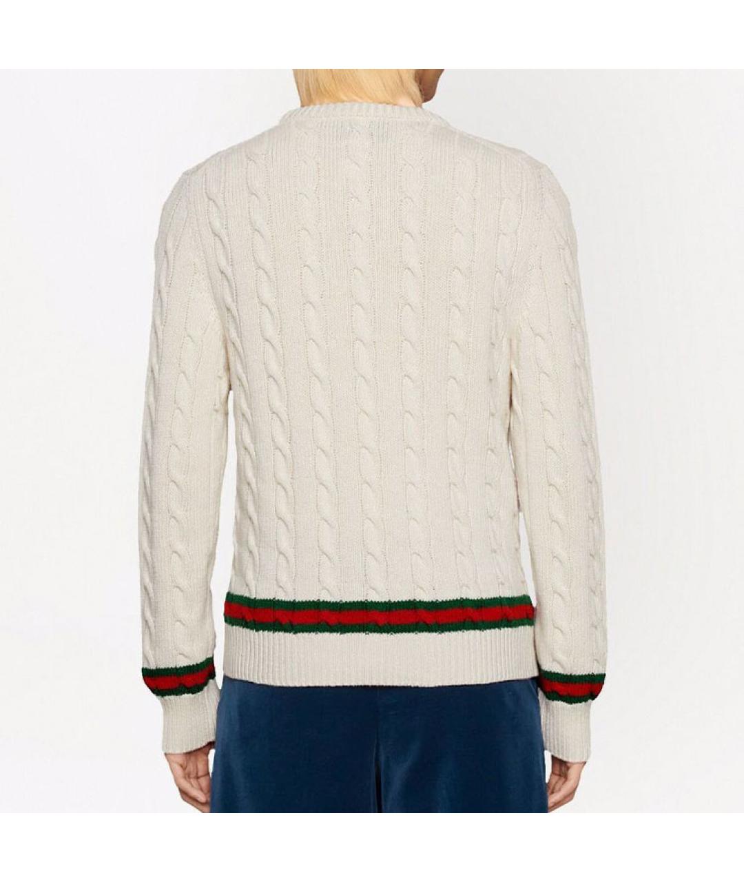 GUCCI Белый кашемировый джемпер / свитер, фото 5