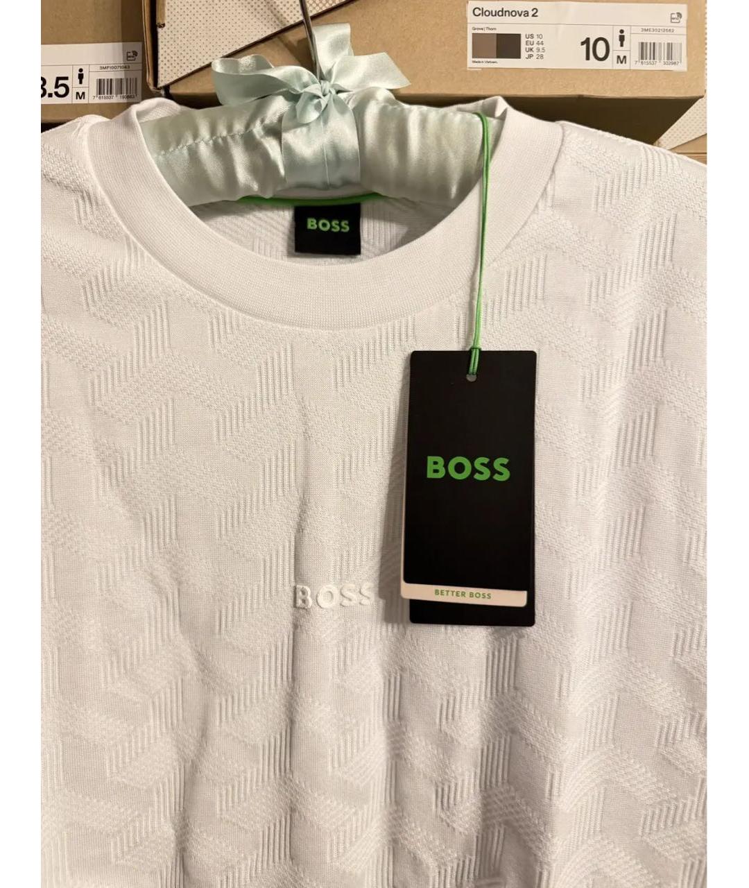 HUGO BOSS Белая хлопковая футболка, фото 6