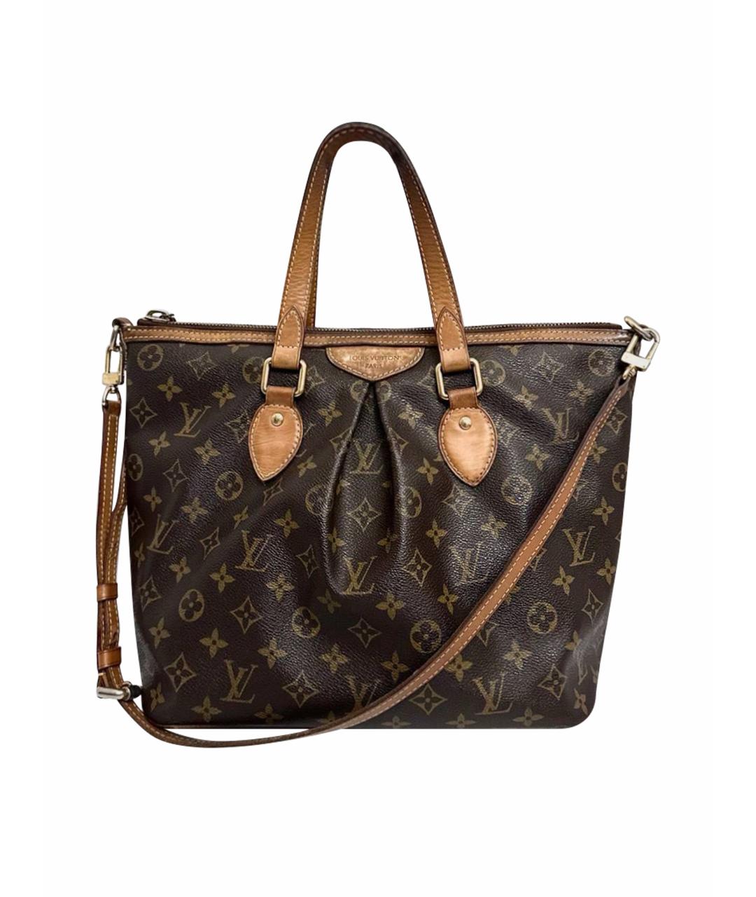LOUIS VUITTON Коричневая кожаная сумка тоут, фото 1