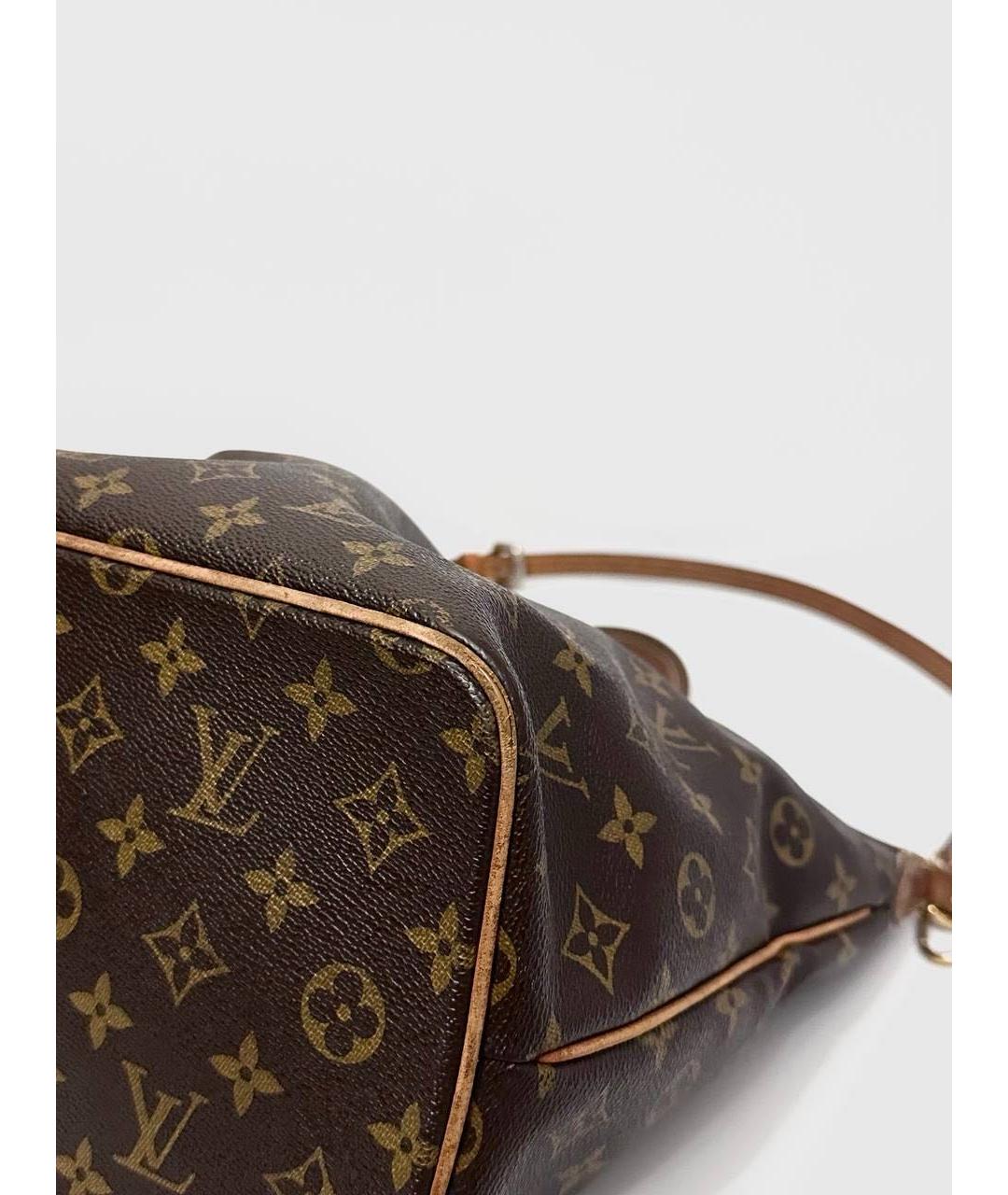 LOUIS VUITTON Коричневая кожаная сумка тоут, фото 8