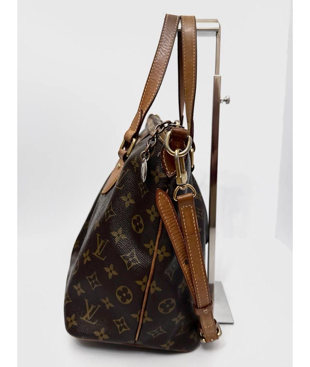 LOUIS VUITTON Коричневая кожаная сумка тоут, фото 4