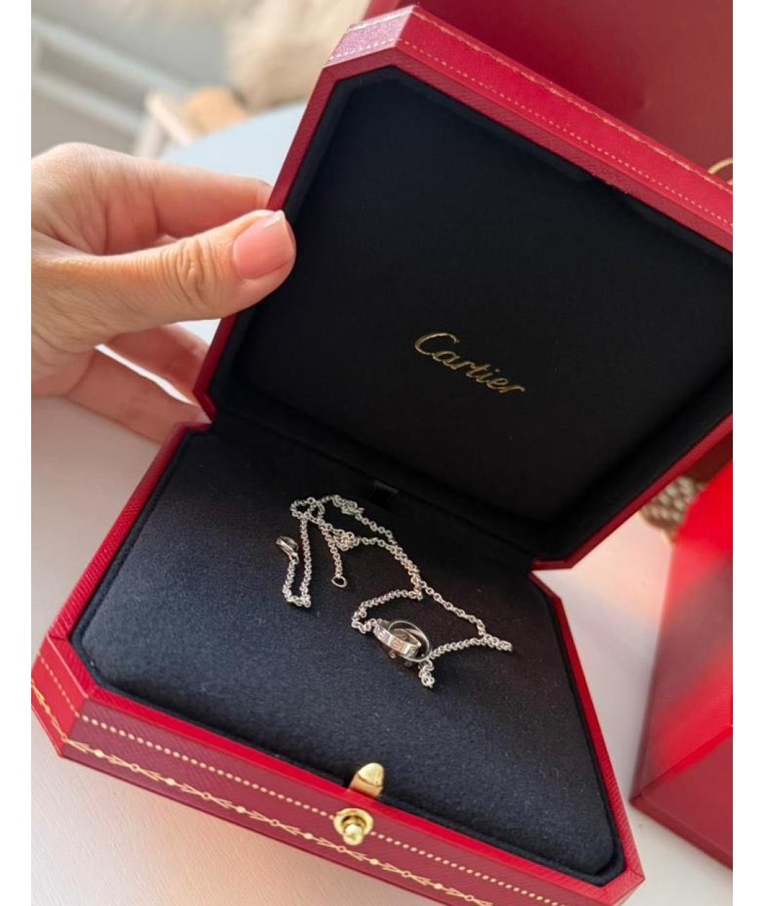 CARTIER Серебряное колье из белого золота, фото 2