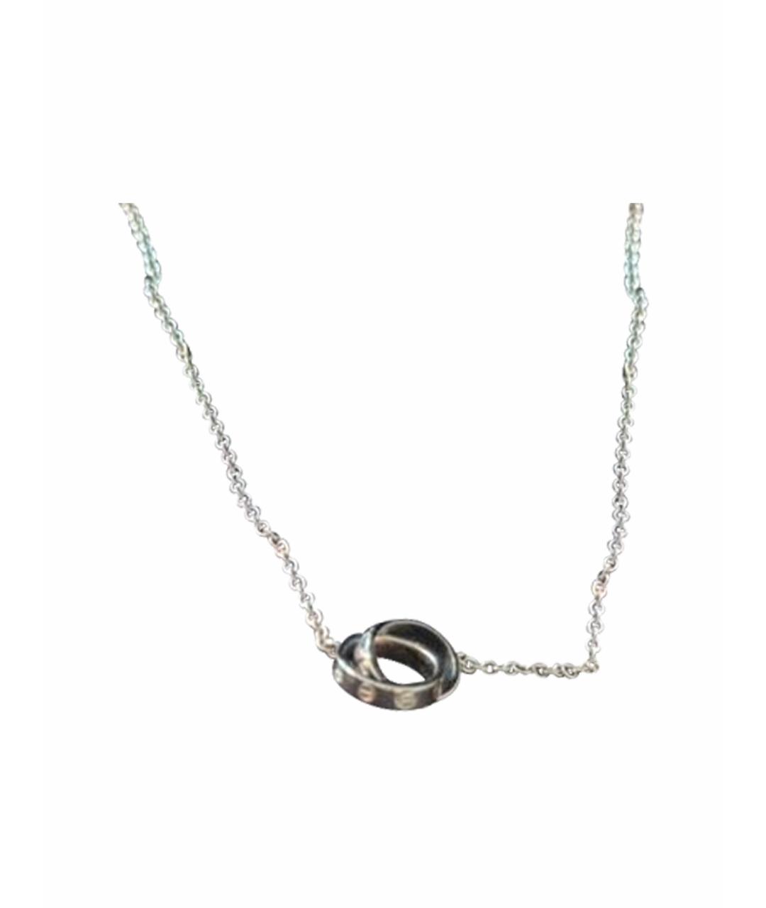 CARTIER Серебряное колье из белого золота, фото 1