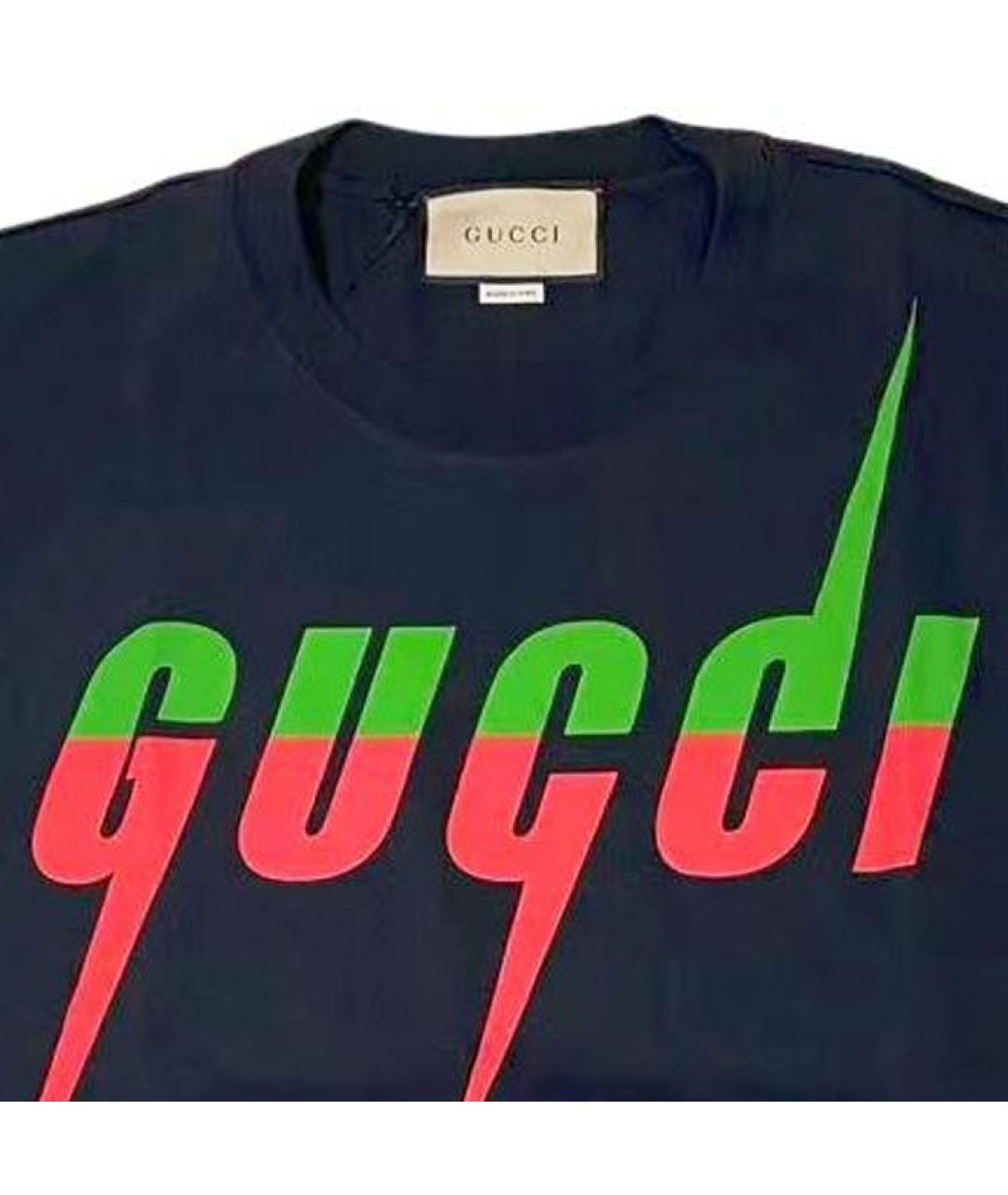 GUCCI Темно-синяя футболка, фото 4