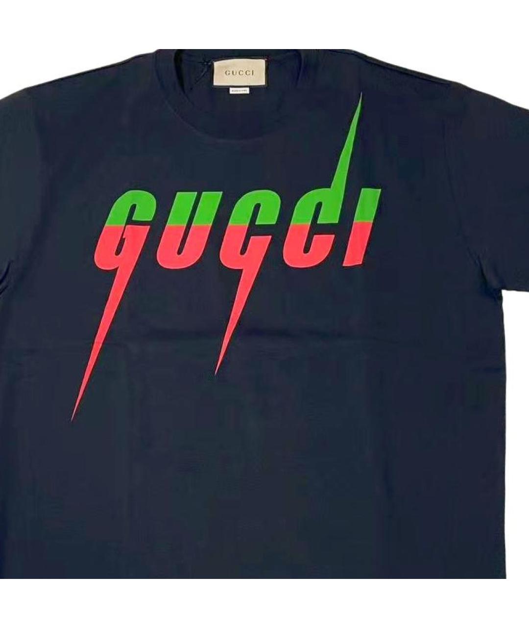 GUCCI Темно-синяя футболка, фото 5
