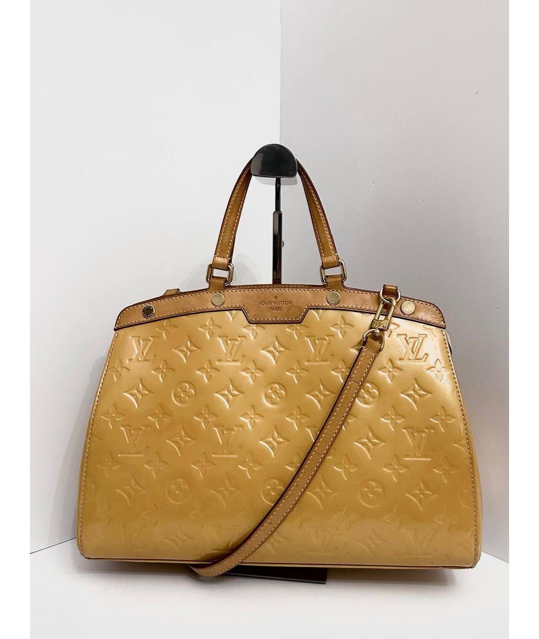 LOUIS VUITTON Желтая сумка тоут из лакированной кожи, фото 9