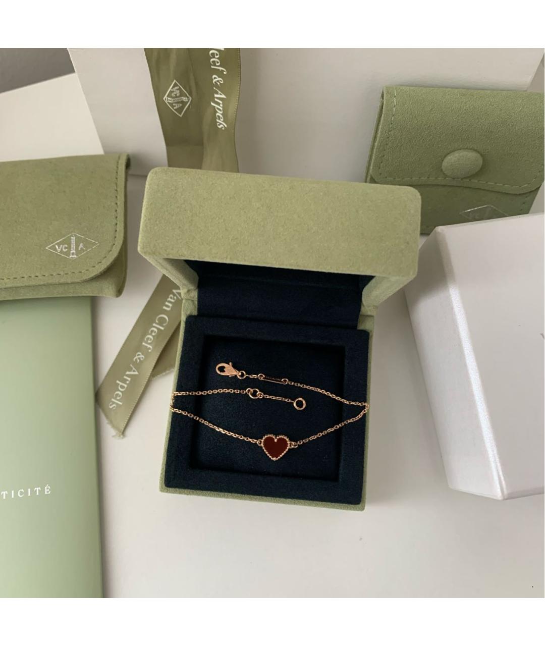 VAN CLEEF & ARPELS Бордовый браслет из розового золота, фото 3