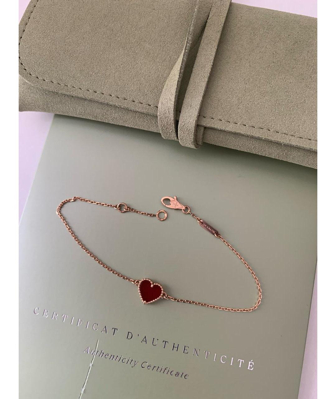 VAN CLEEF & ARPELS Бордовый браслет из розового золота, фото 6