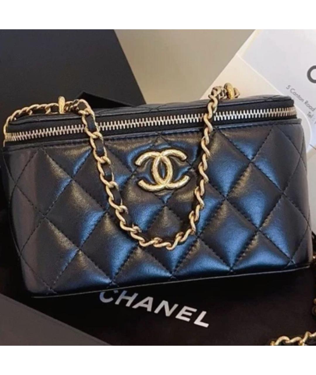 CHANEL Черная кожаная сумка через плечо, фото 2