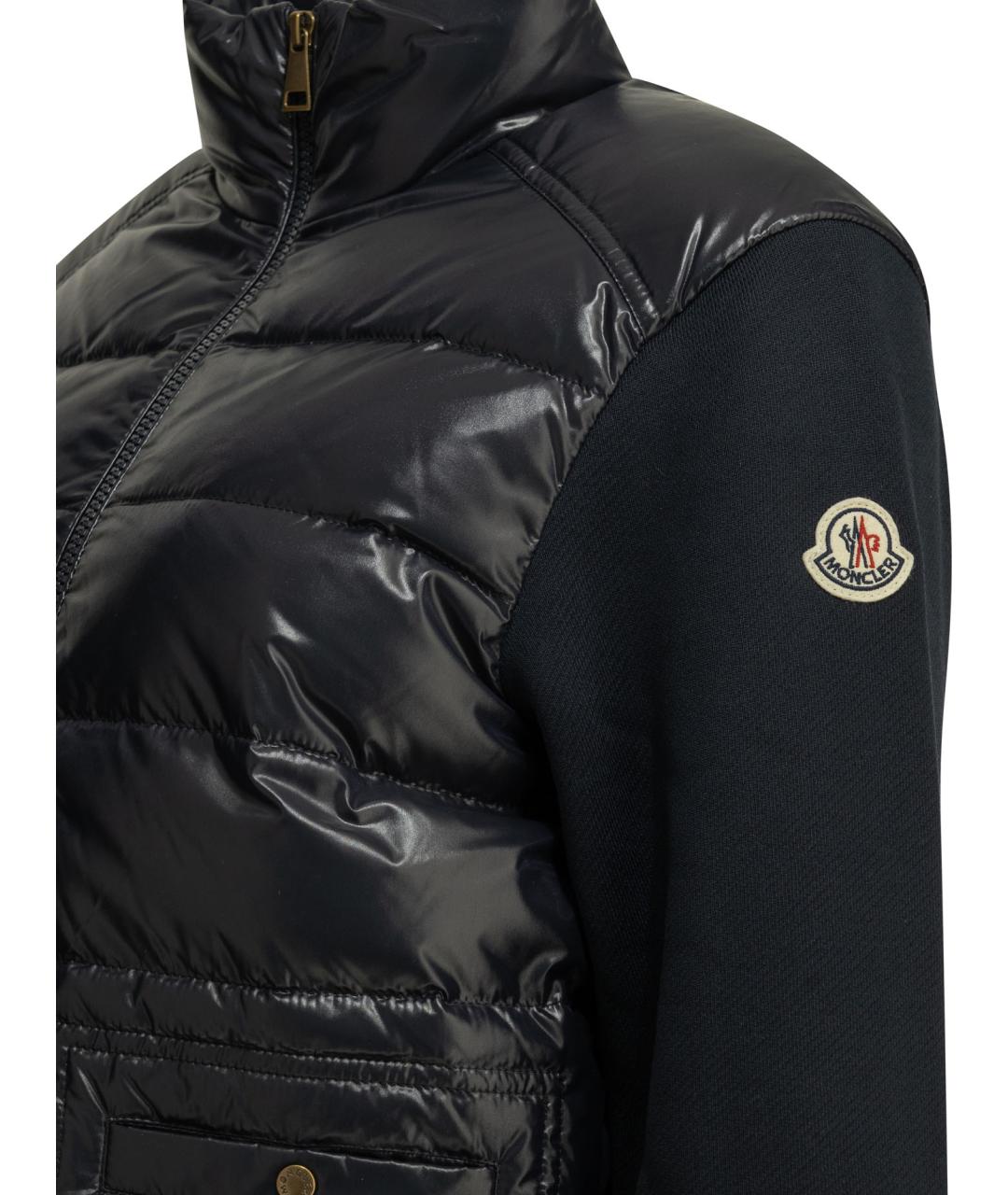 MONCLER Темно-синий хлопковый кардиган, фото 3