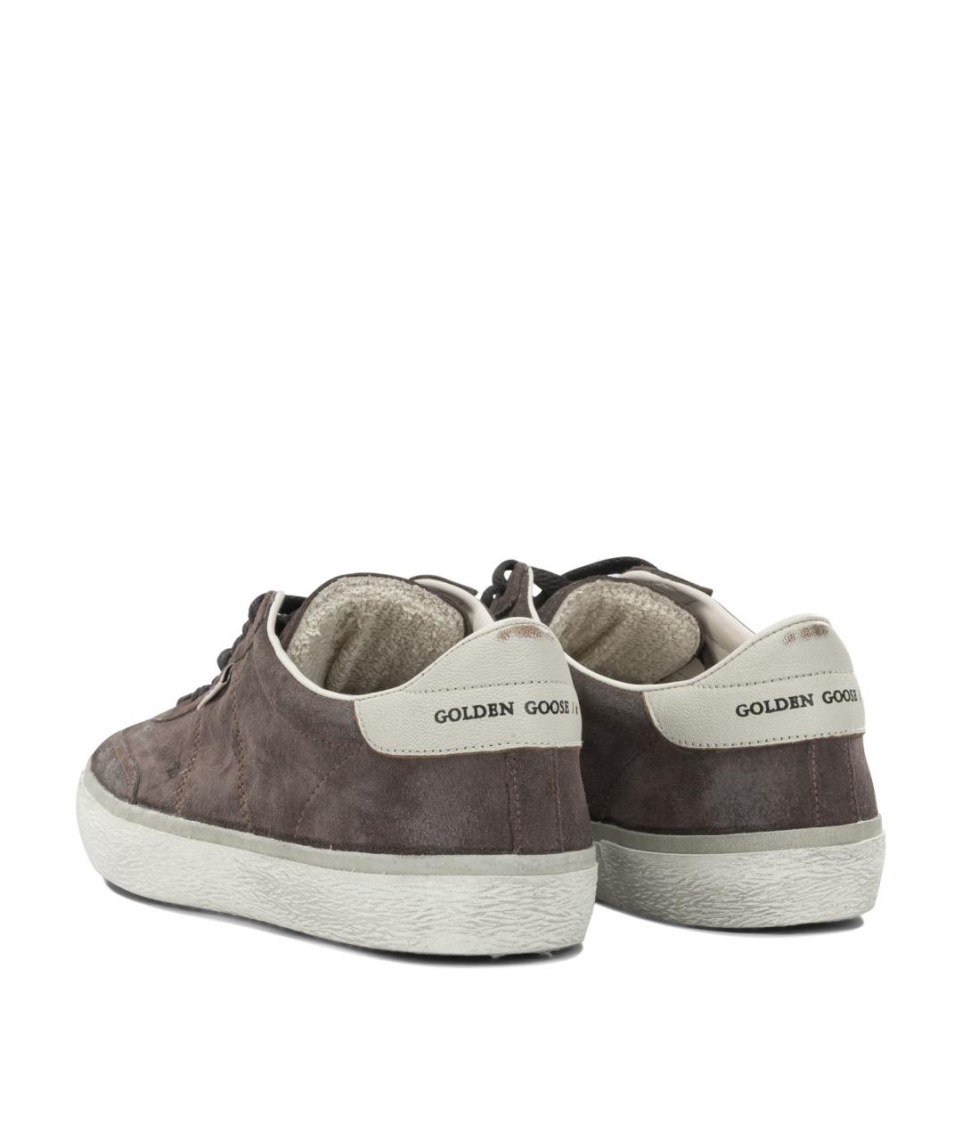 GOLDEN GOOSE Коричневые кожаные низкие кроссовки / кеды, фото 4