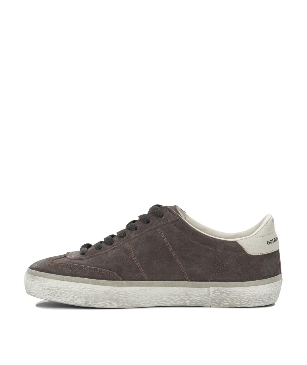 GOLDEN GOOSE Коричневые кожаные низкие кроссовки / кеды, фото 3