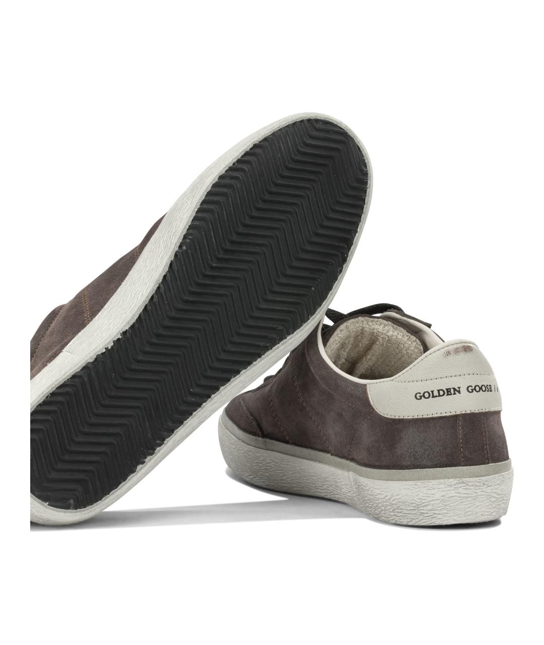 GOLDEN GOOSE Коричневые кожаные низкие кроссовки / кеды, фото 5
