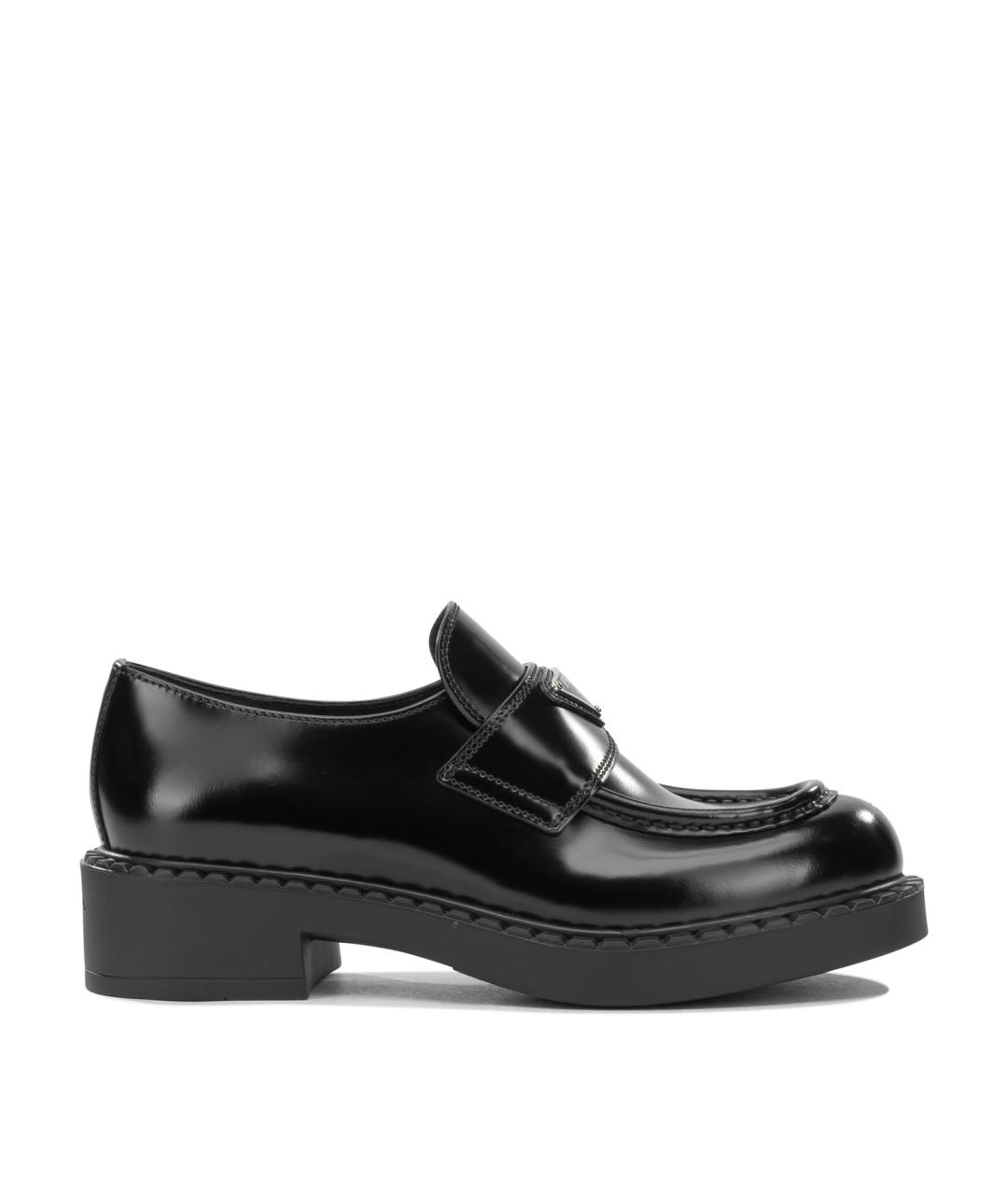 PRADA Черные кожаные лоферы, фото 1