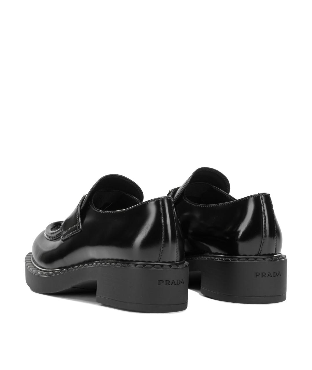 PRADA Черные кожаные лоферы, фото 4