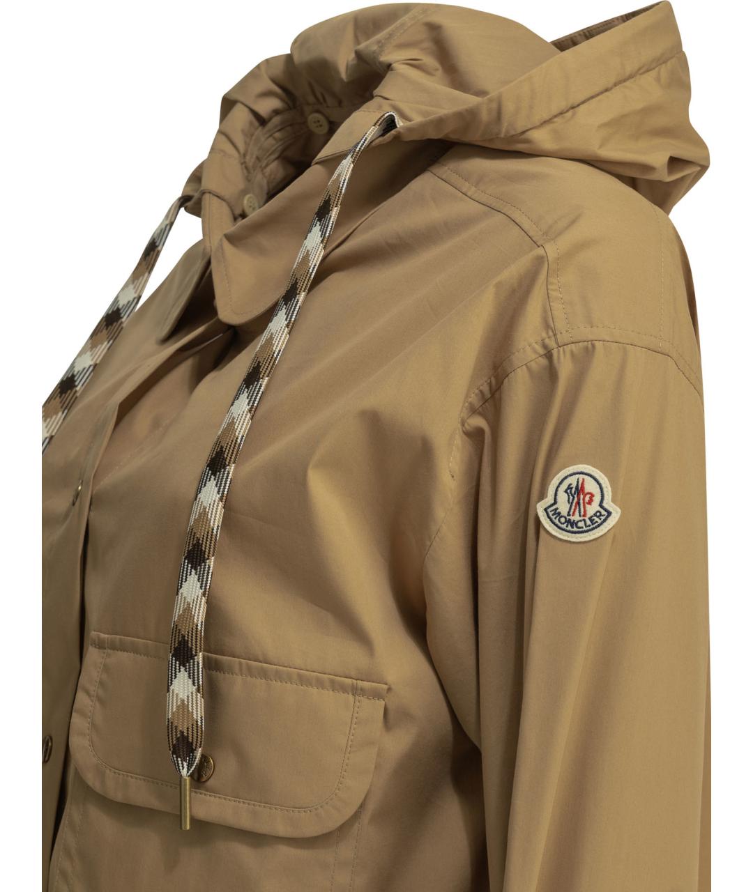 MONCLER Бежевая хлопковая куртка, фото 3
