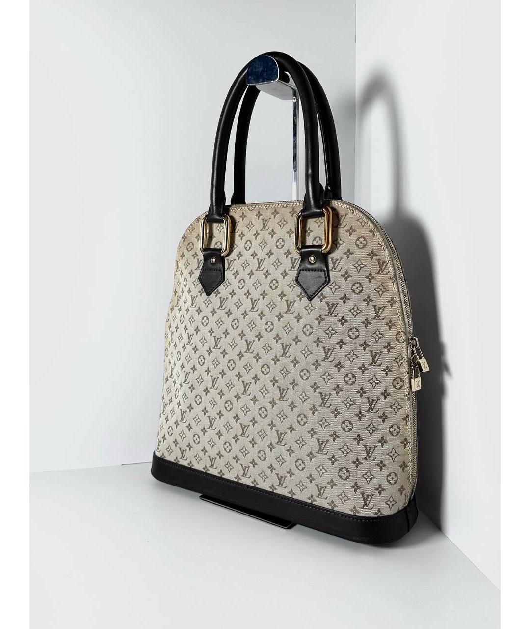 LOUIS VUITTON Белая жаккардовая сумка тоут, фото 2