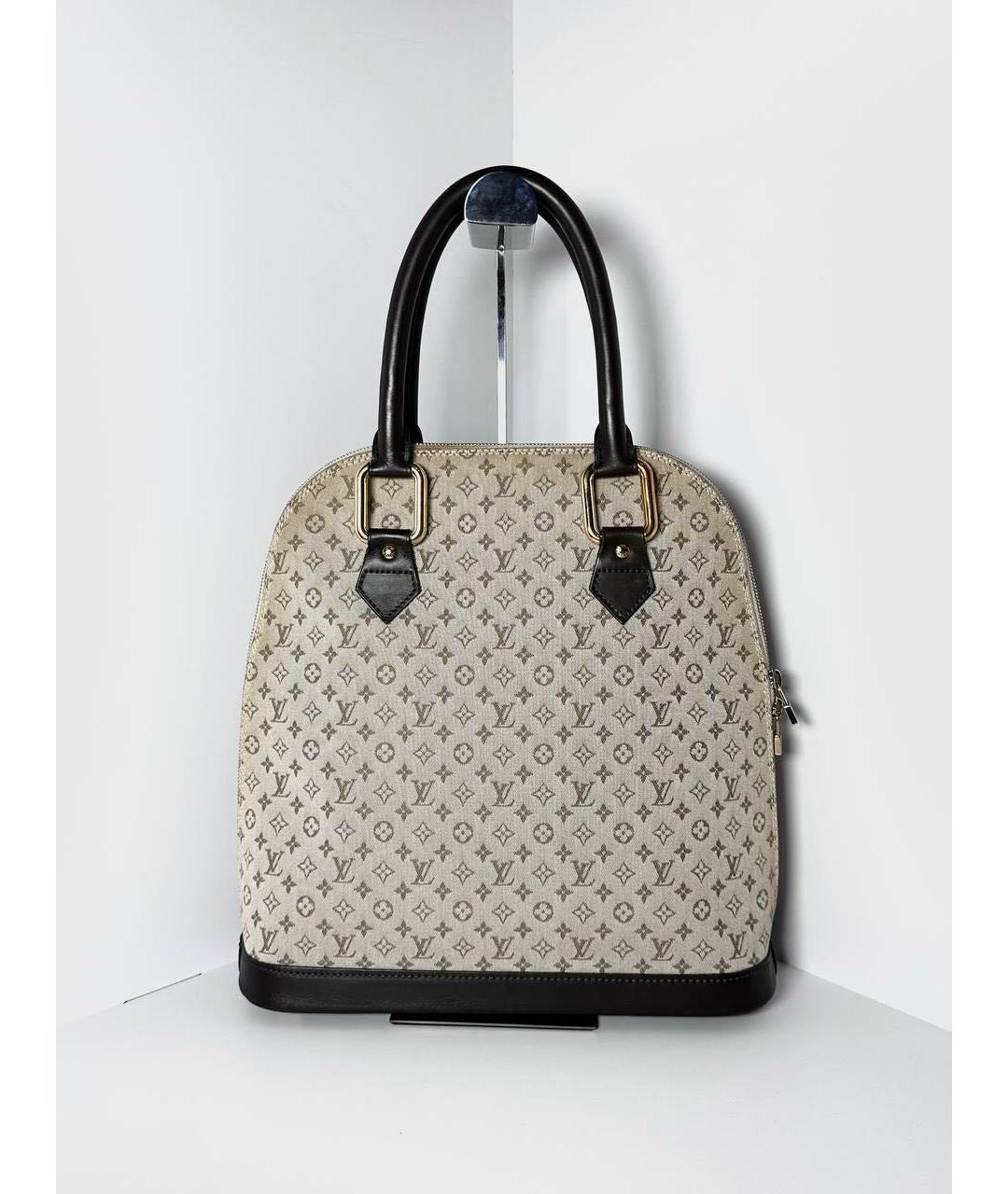 LOUIS VUITTON Белая жаккардовая сумка тоут, фото 9