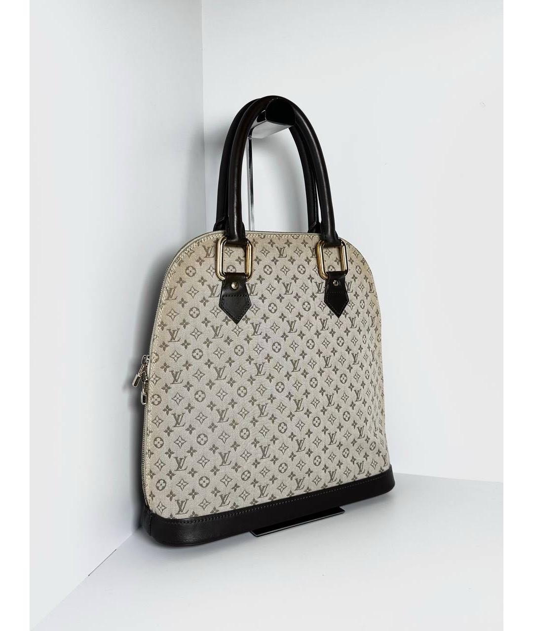 LOUIS VUITTON Белая жаккардовая сумка тоут, фото 7