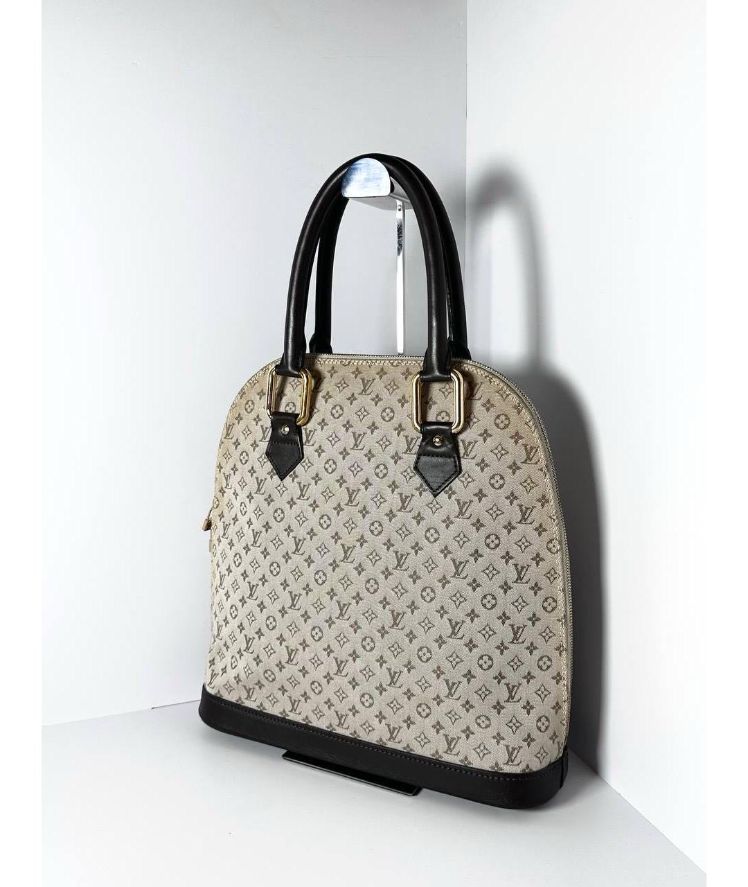 LOUIS VUITTON Белая жаккардовая сумка тоут, фото 6