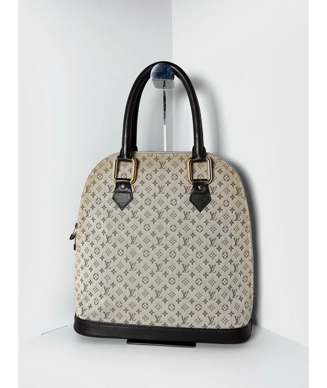 LOUIS VUITTON Белая жаккардовая сумка тоут, фото 5