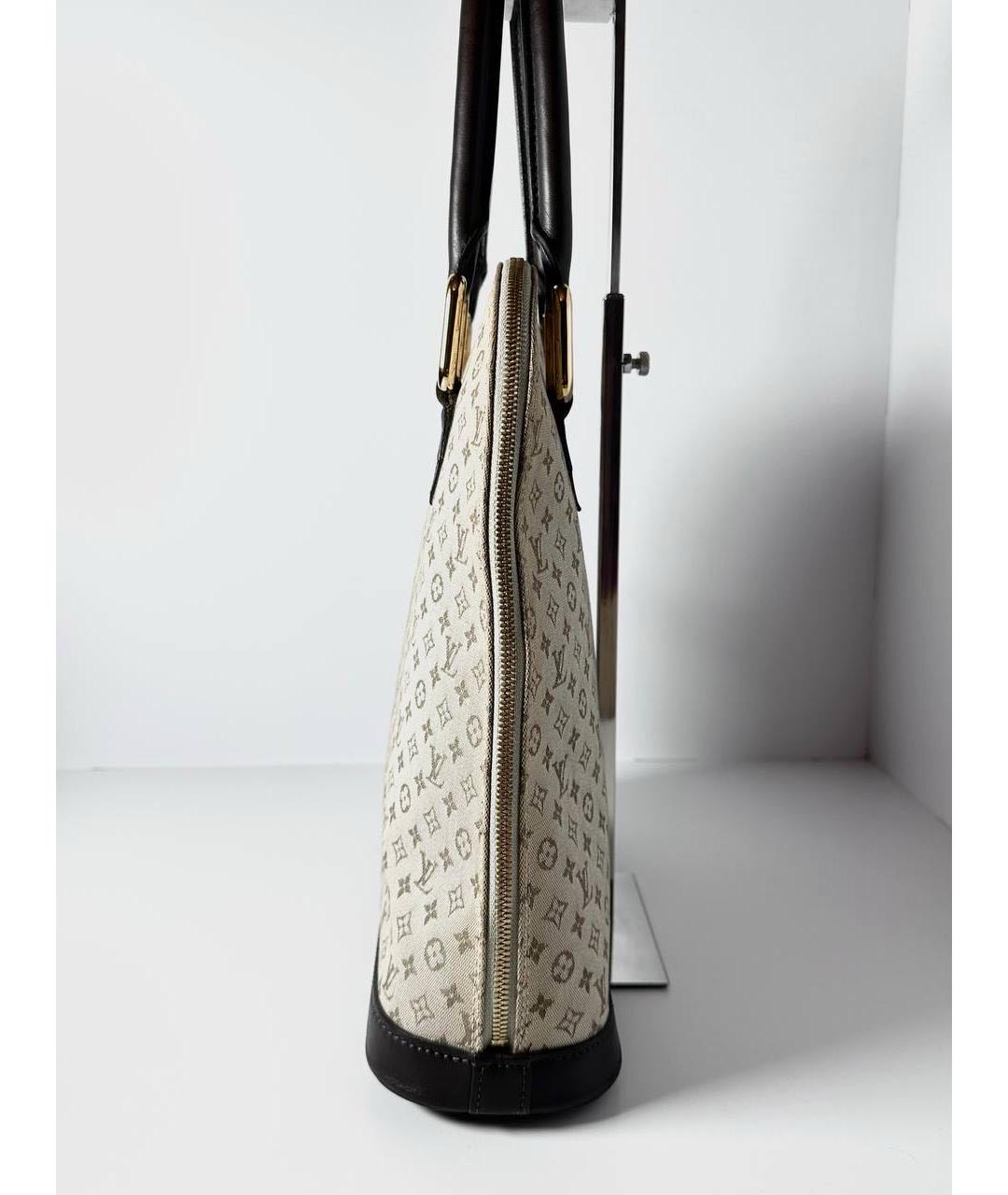 LOUIS VUITTON Белая жаккардовая сумка тоут, фото 3