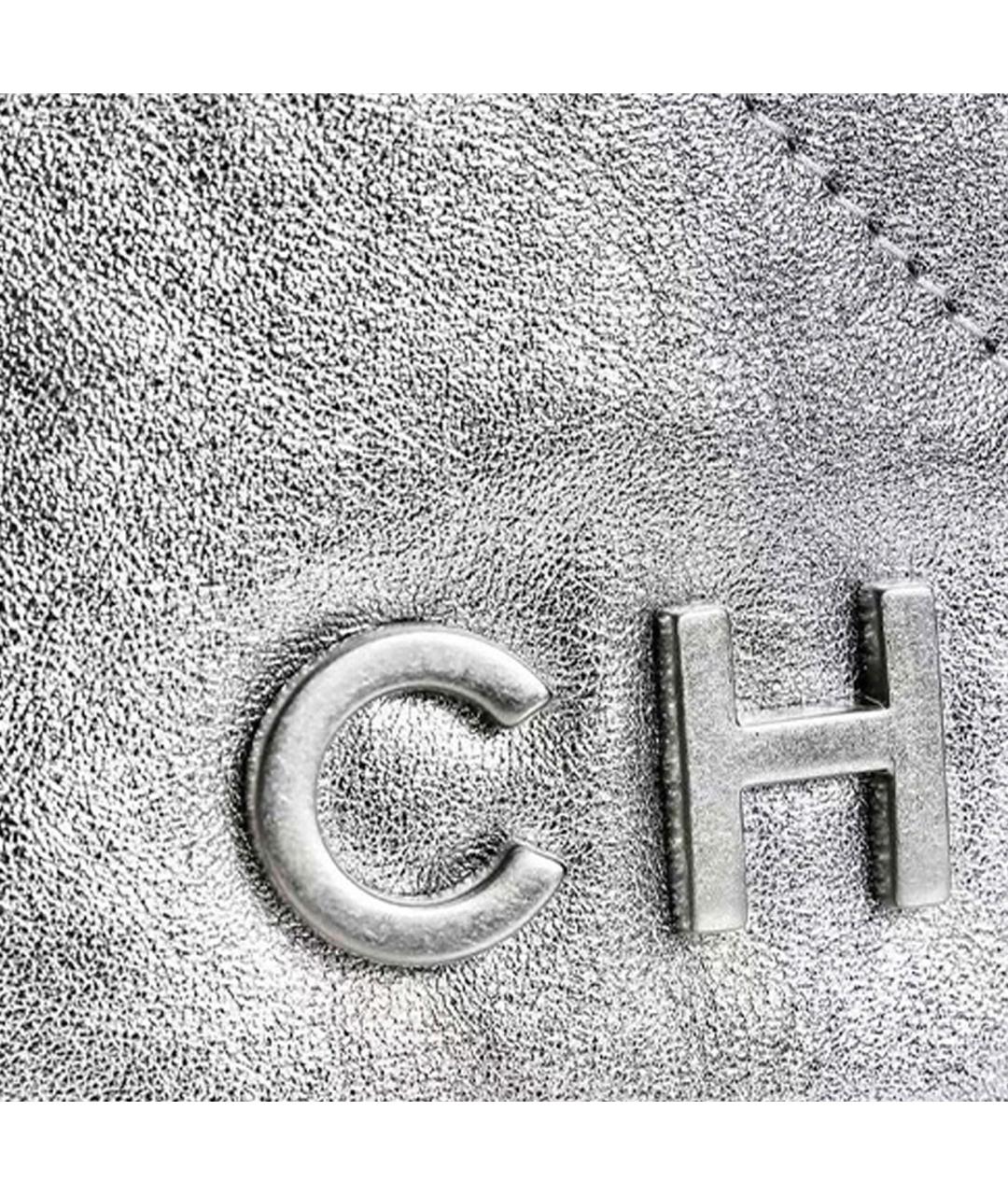 CHANEL Серебряная кожаная сумка через плечо, фото 4