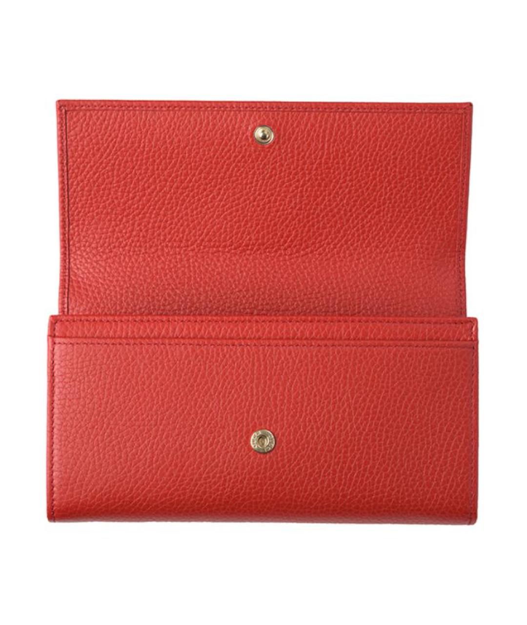 GUCCI Красный кожаный кошелек, фото 4