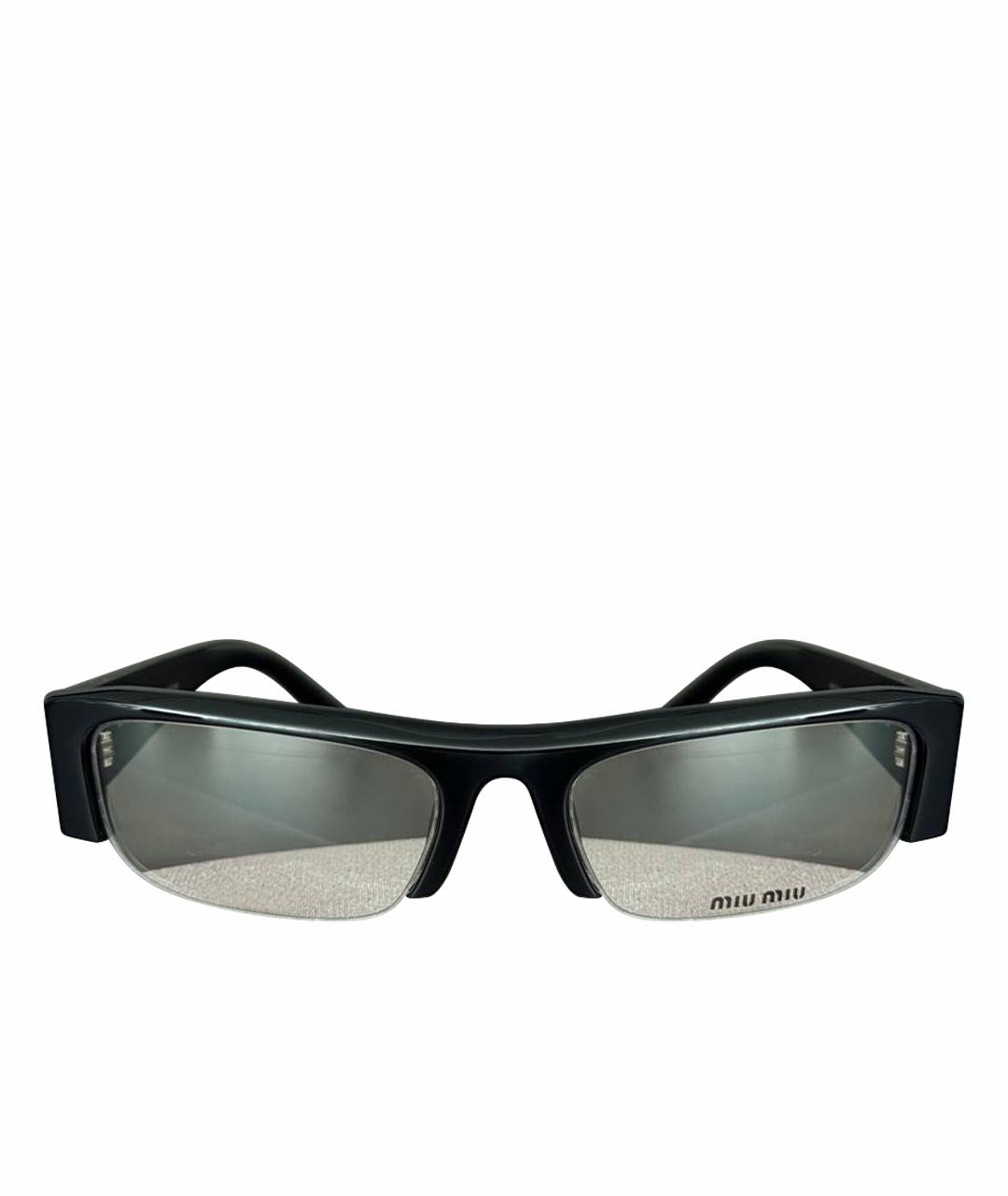 MIU MIU Черные солнцезащитные очки, фото 1