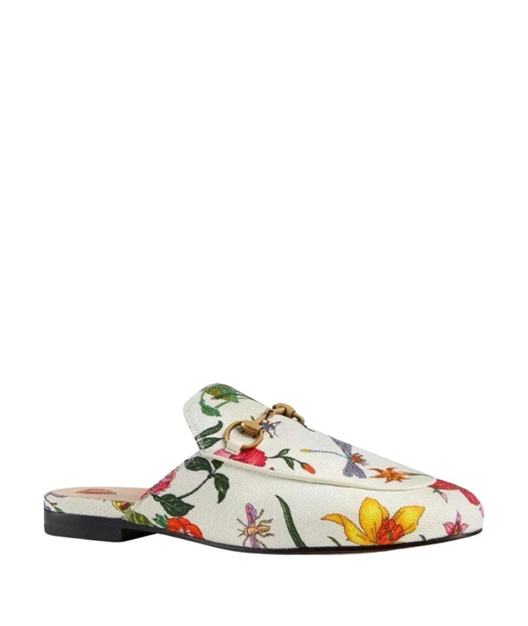 GUCCI Белые кожаные мюли, фото 6