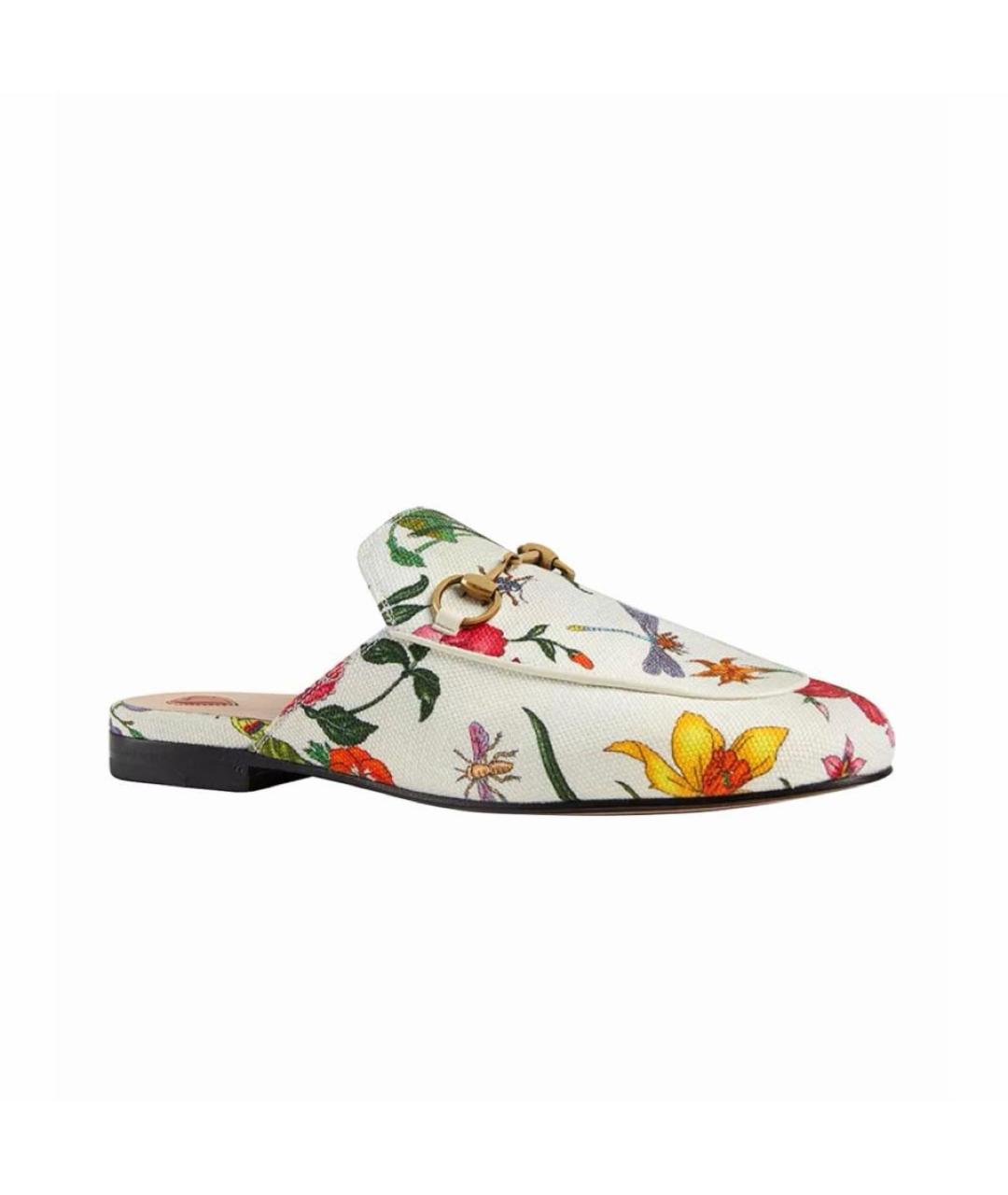 GUCCI Белые кожаные мюли, фото 5