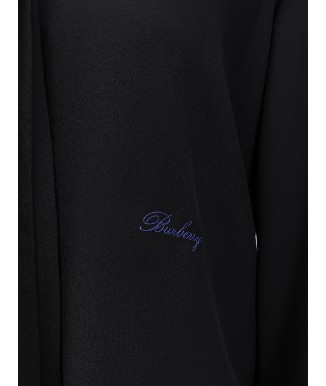 BURBERRY Черная шелковая блузы, фото 3