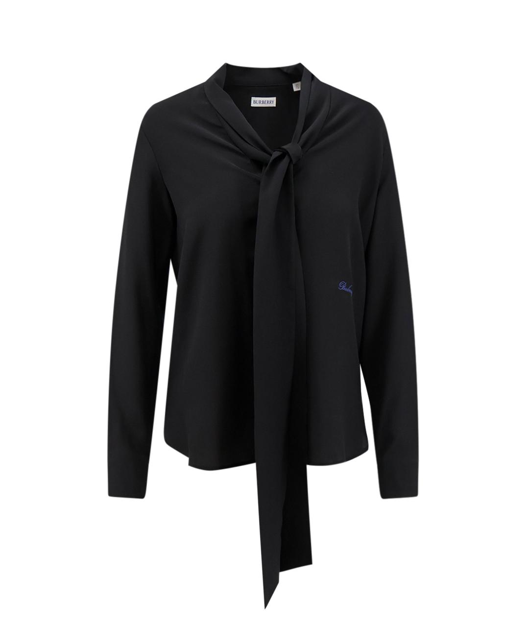 BURBERRY Черная шелковая блузы, фото 1