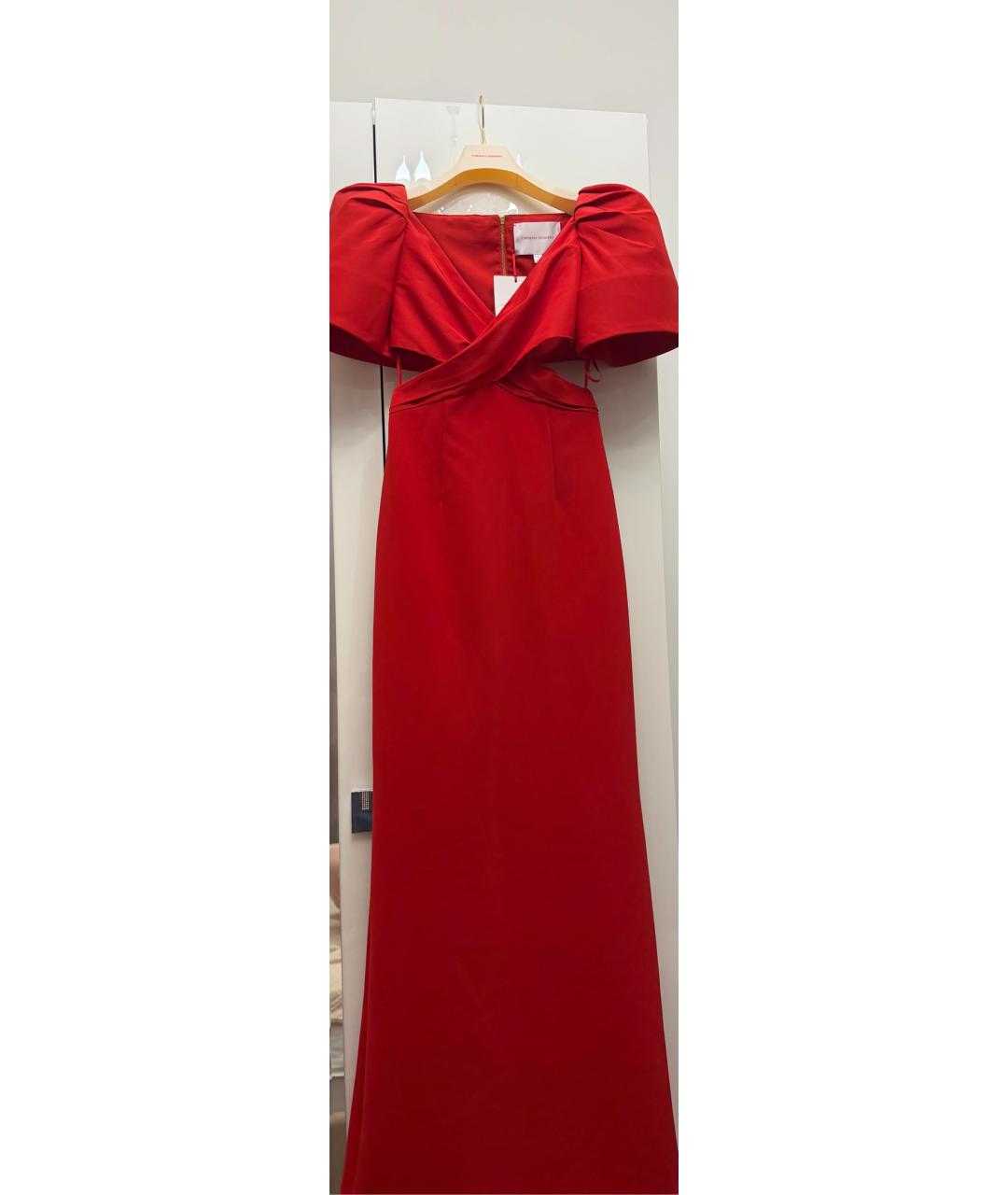 CAROLINA HERRERA Красное полиэстеровое вечернее платье, фото 2