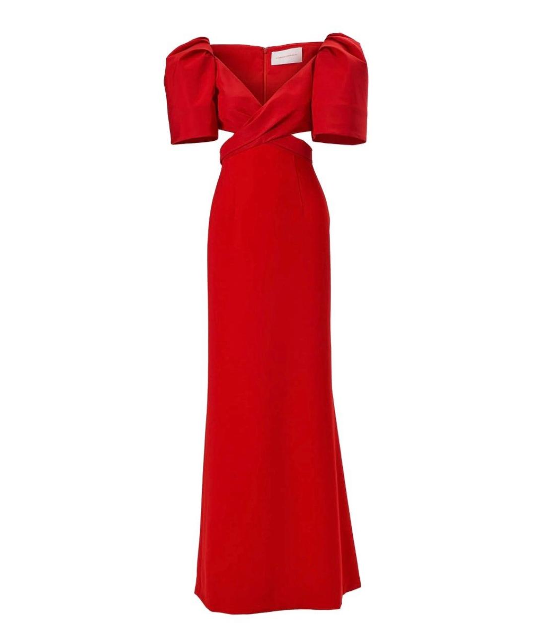 CAROLINA HERRERA Красное полиэстеровое вечернее платье, фото 5