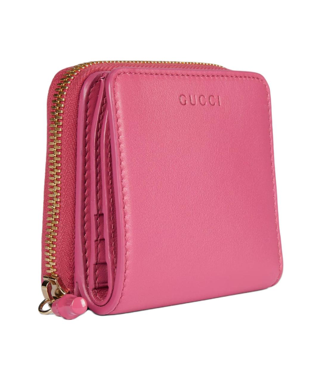 GUCCI Фуксия кожаный кошелек, фото 2