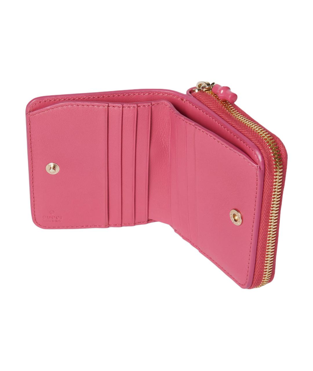 GUCCI Фуксия кожаный кошелек, фото 5