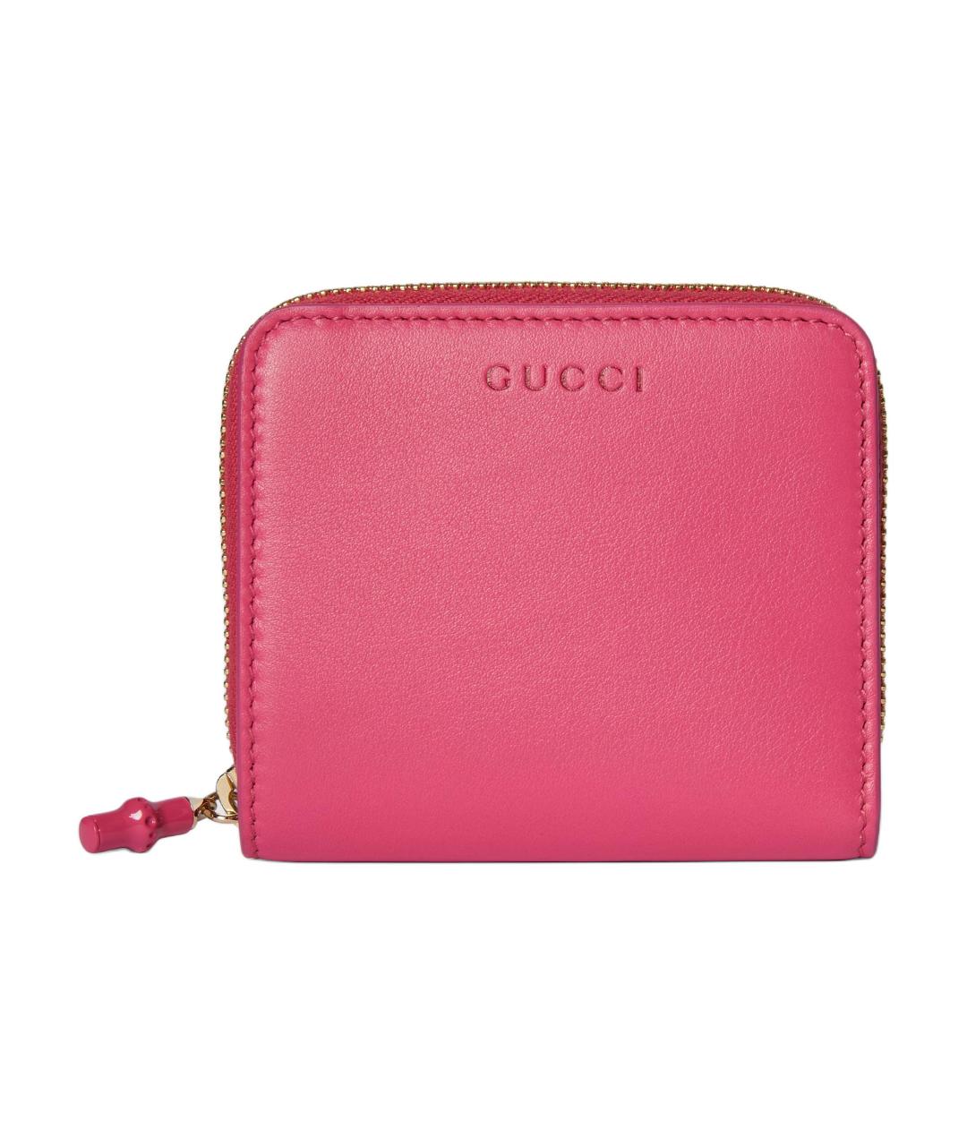 GUCCI Фуксия кожаный кошелек, фото 1