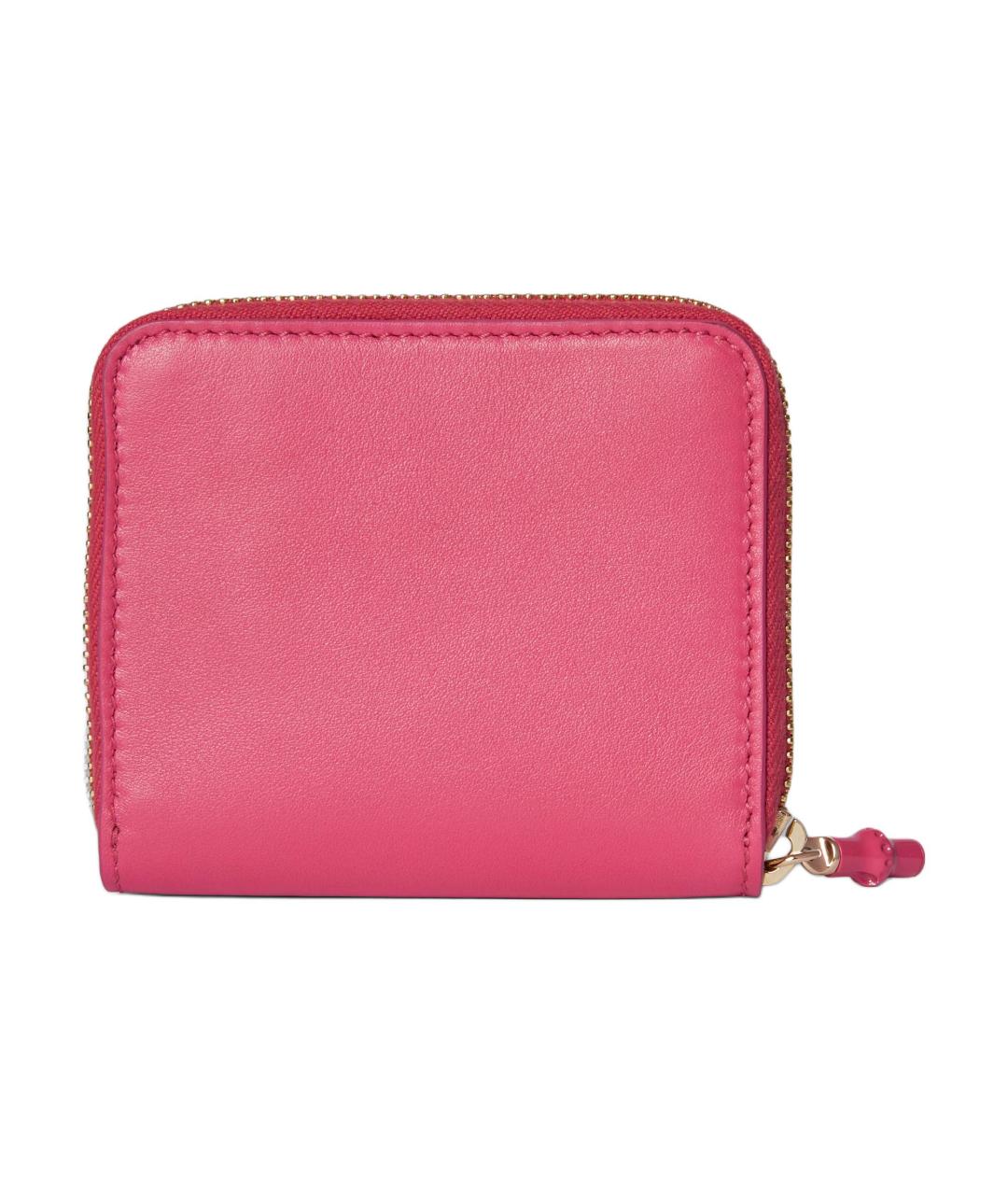 GUCCI Фуксия кожаный кошелек, фото 3
