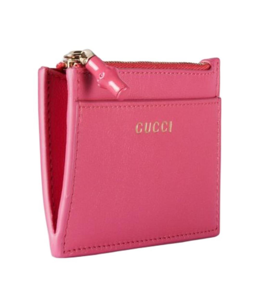 GUCCI Фуксия кожаный кардхолдер, фото 2