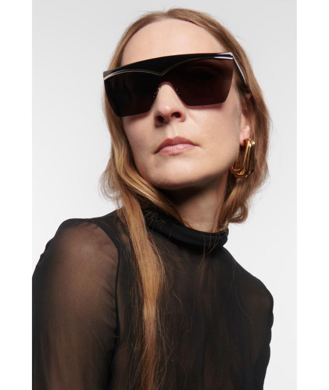 SAINT LAURENT Черные пластиковые солнцезащитные очки, фото 5