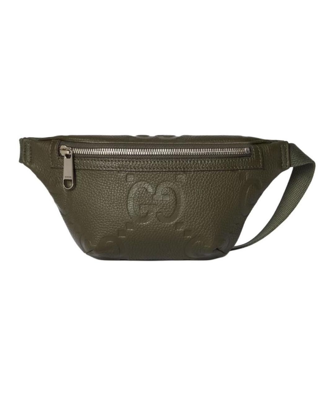 GUCCI Зеленая кожаная поясная сумка, фото 1
