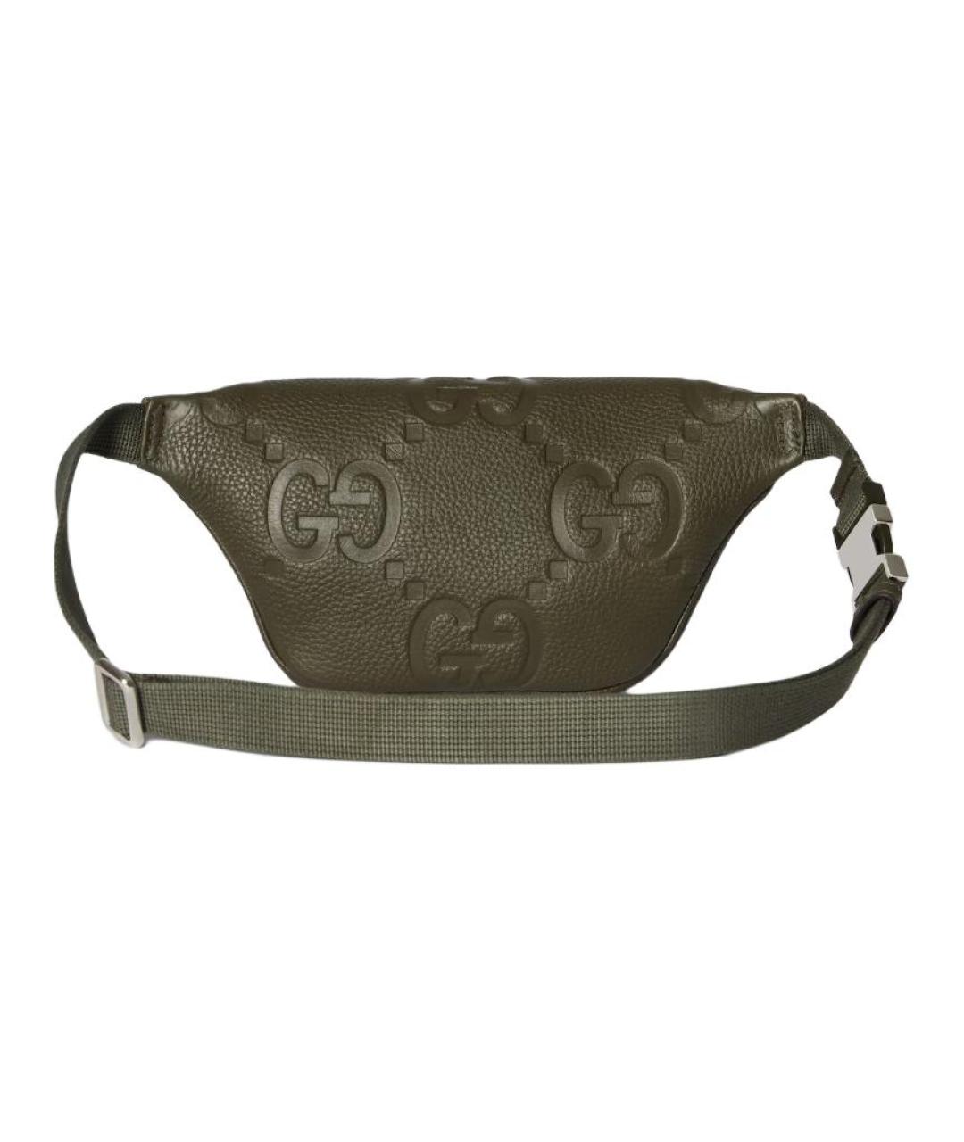 GUCCI Зеленая кожаная поясная сумка, фото 4