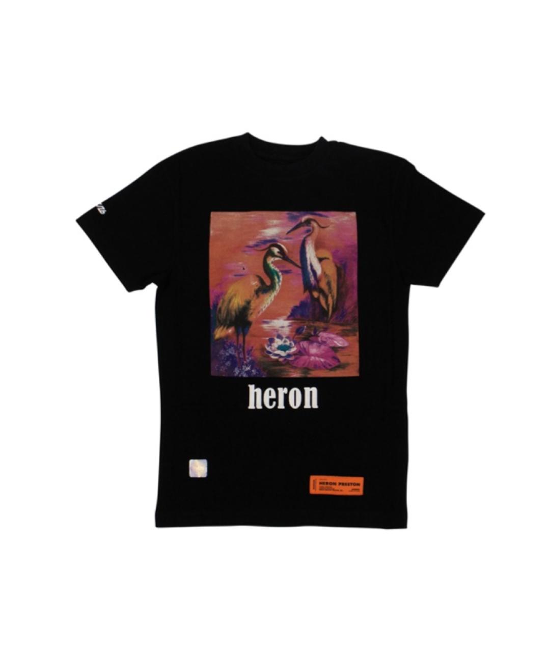 HERON PRESTON Черная хлопковая футболка, фото 9