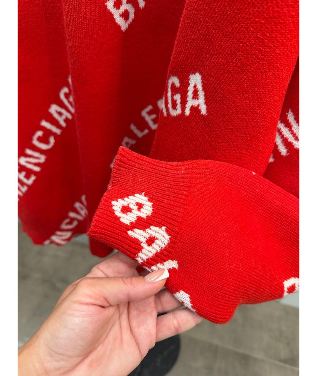 BALENCIAGA Красный хлопковый джемпер / свитер, фото 4