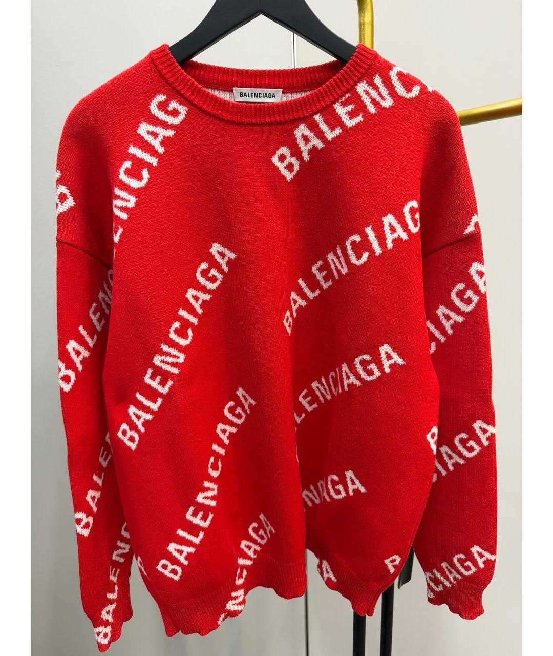 BALENCIAGA Красный хлопковый джемпер / свитер, фото 9