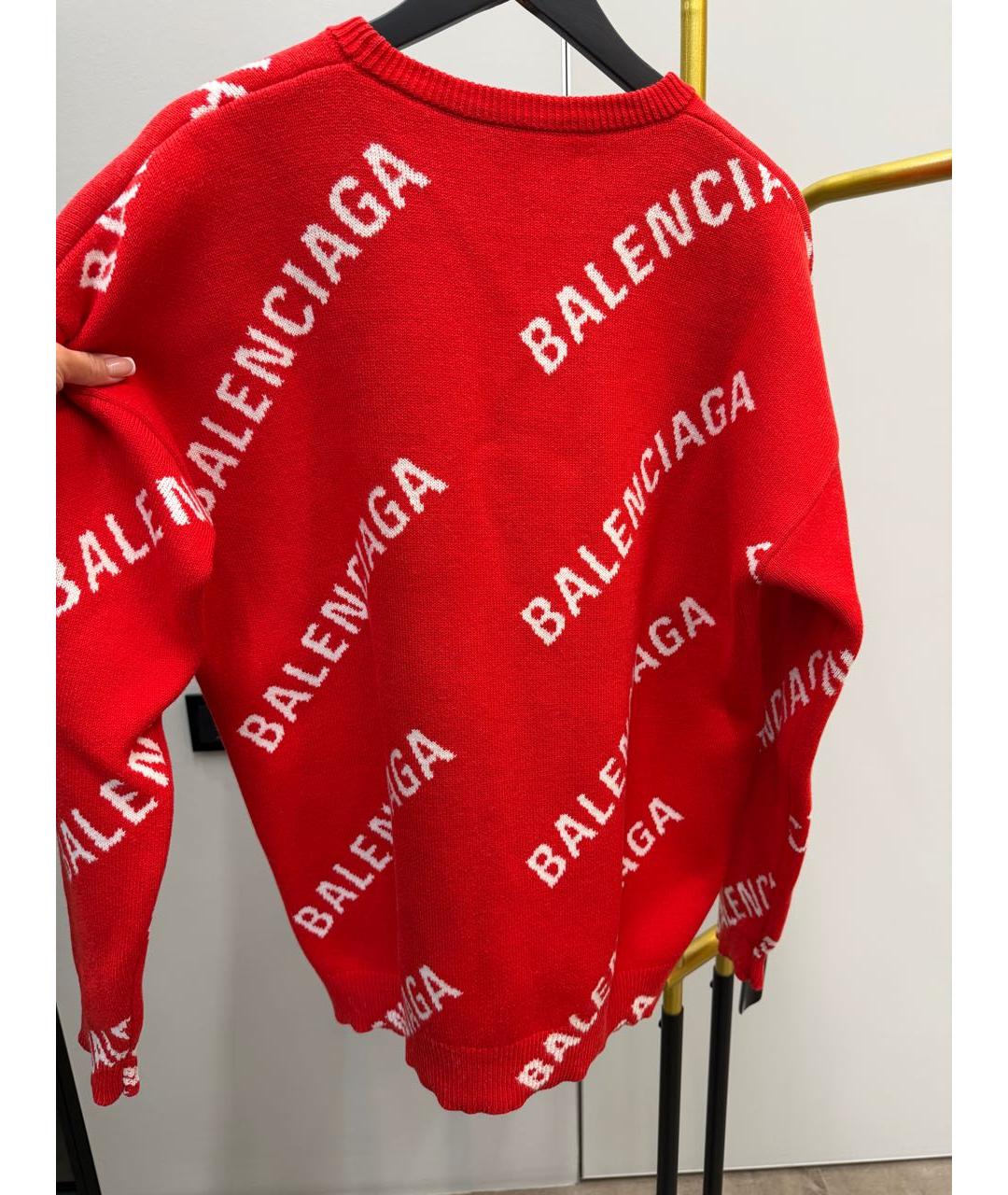 BALENCIAGA Красный хлопковый джемпер / свитер, фото 5