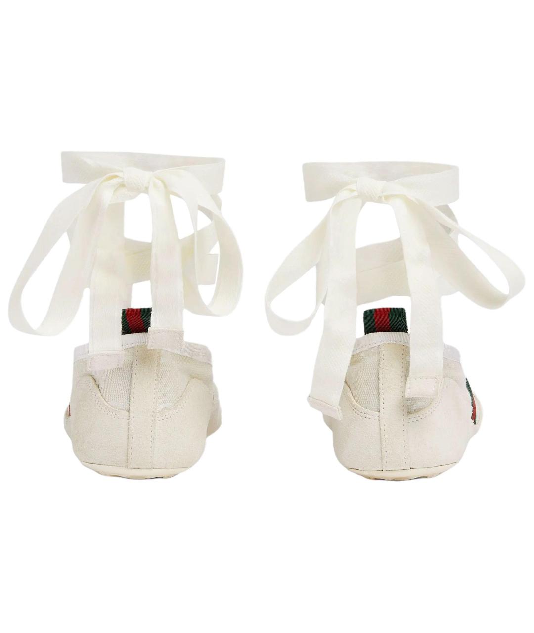 GUCCI Белые балетки, фото 5