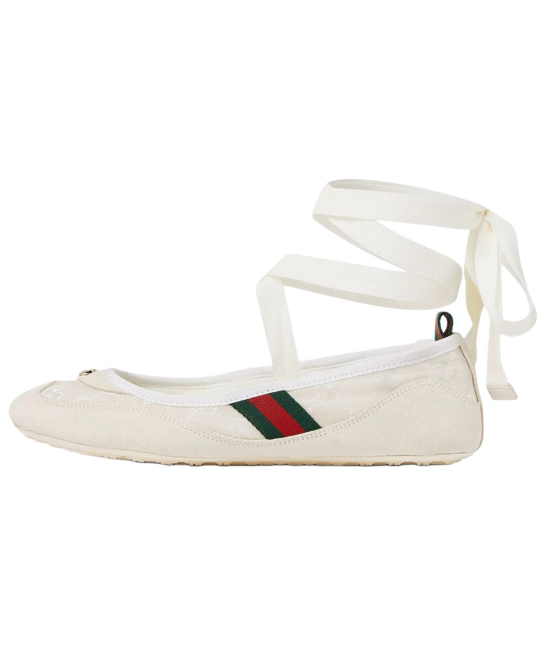 GUCCI Белые балетки, фото 2